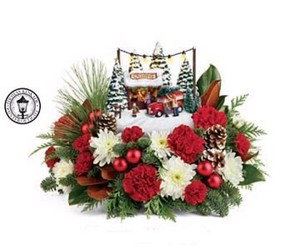 Thomas Kinkade Christmas Family Tree Bouquet  from Martha Mae's Floral & Gifts in McDonough, GA