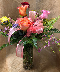 6 Assorted Roses in a Vase from Martha Mae's Floral & Gifts in McDonough, GA