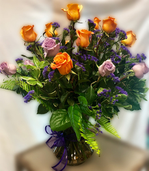 18 Assorted Roses in a Vase from Martha Mae's Floral & Gifts in McDonough, GA