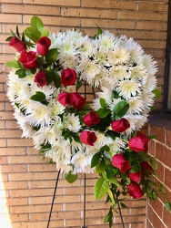 Broken Heart Tribute on a Standing Easel from Martha Mae's Floral & Gifts in McDonough, GA