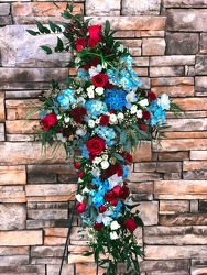 Patriotic Floral Cross from Martha Mae's Floral & Gifts in McDonough, GA