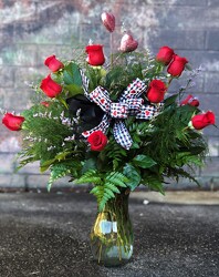Long Stem Red Roses with Lush Greenery from Martha Mae's Floral & Gifts in McDonough, GA