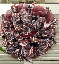 University of Alabama Door Wreath from Martha Mae's Floral & Gifts in McDonough, GA